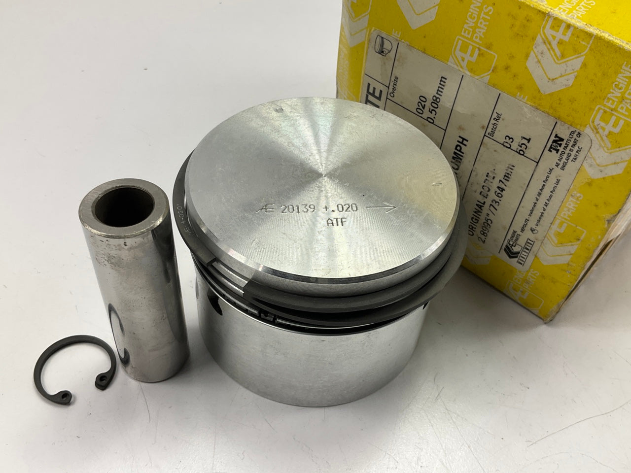 AE Auto 20139V1 .508mm Oversize Engine Piston W/ Rings 1975-1980 MG Midget 1500