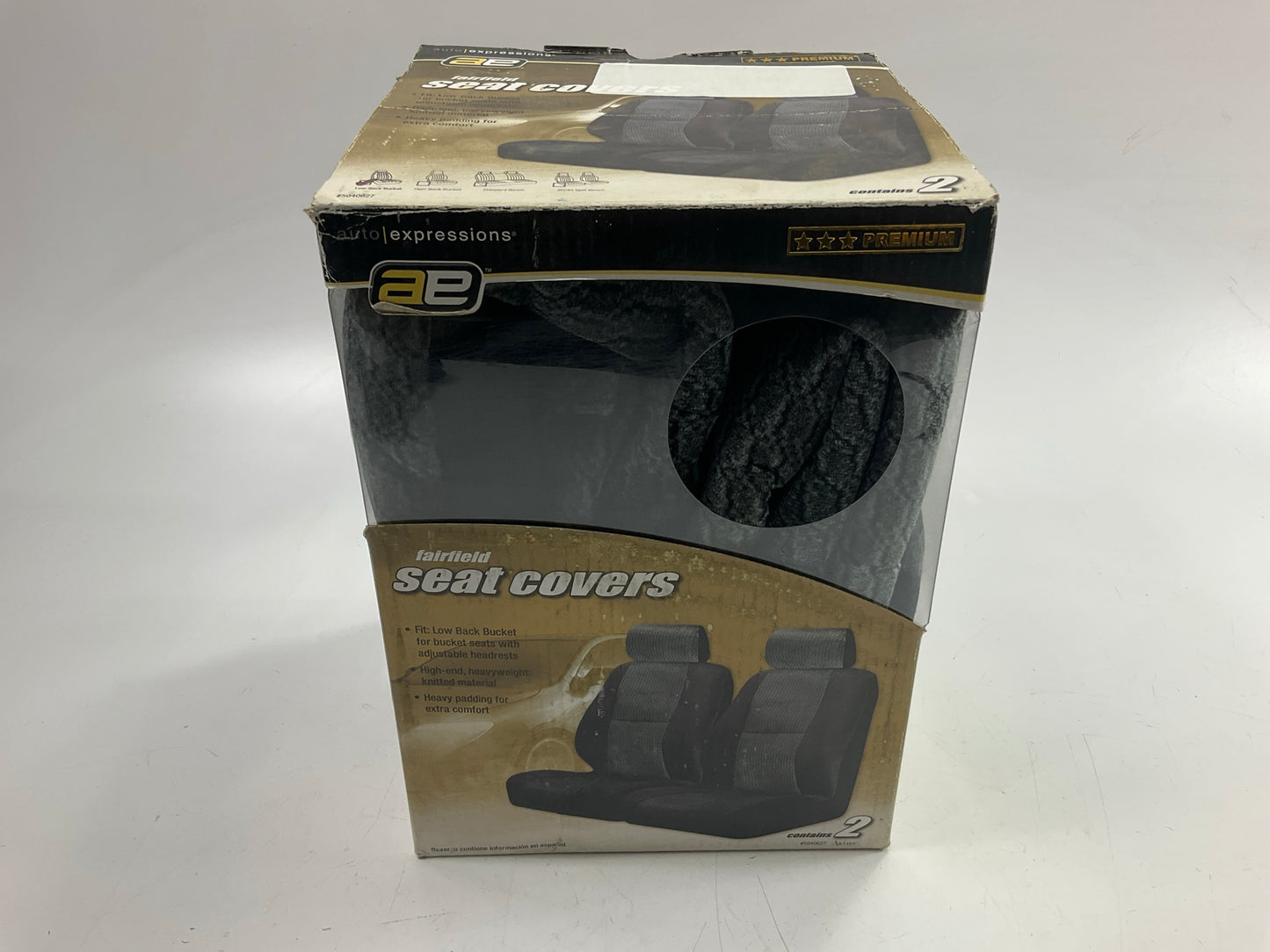 AE 5040627 Premium Low Back Bucket Seat Covers Does 2 Seats, Heavy Duty Material
