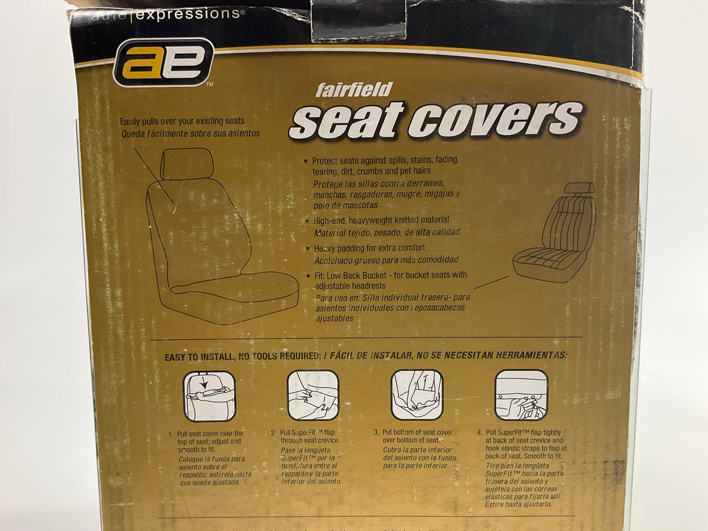 AE 5040627 Premium Low Back Bucket Seat Covers Does 2 Seats, Heavy Duty Material