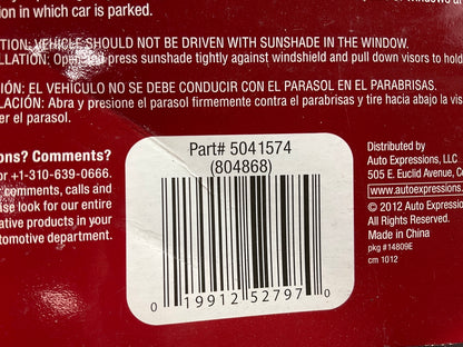 Ae 5041574 Auto Windshield Jumbo Sun Shade 27''X67'' Windshield Sun Shade Cover
