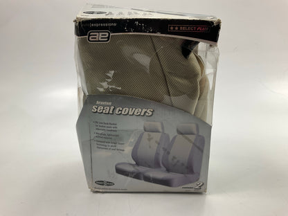 AE 5078856-TAN Low Back Seat Covers W/ Adjustable Head Rest - PAIR