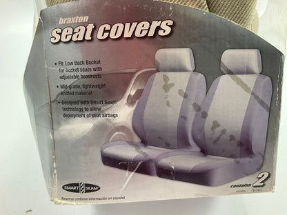 AE 5078856-TAN Low Back Seat Covers W/ Adjustable Head Rest - PAIR