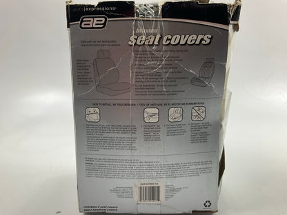 AE 5078856-TAN Low Back Seat Covers W/ Adjustable Head Rest - PAIR