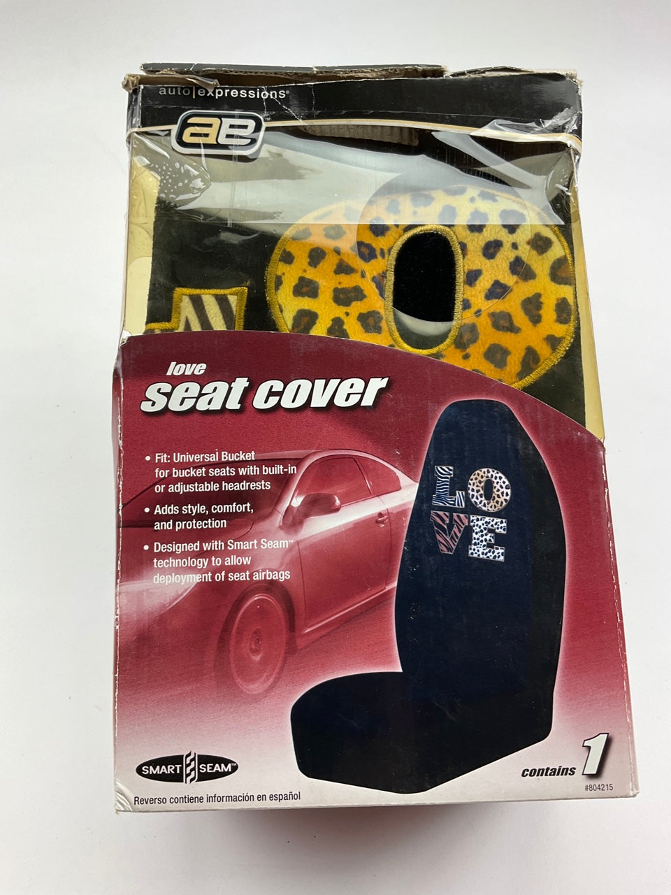 Ae 804215 ''LOVE'' UNIVERSAL Bucket Seat Cover