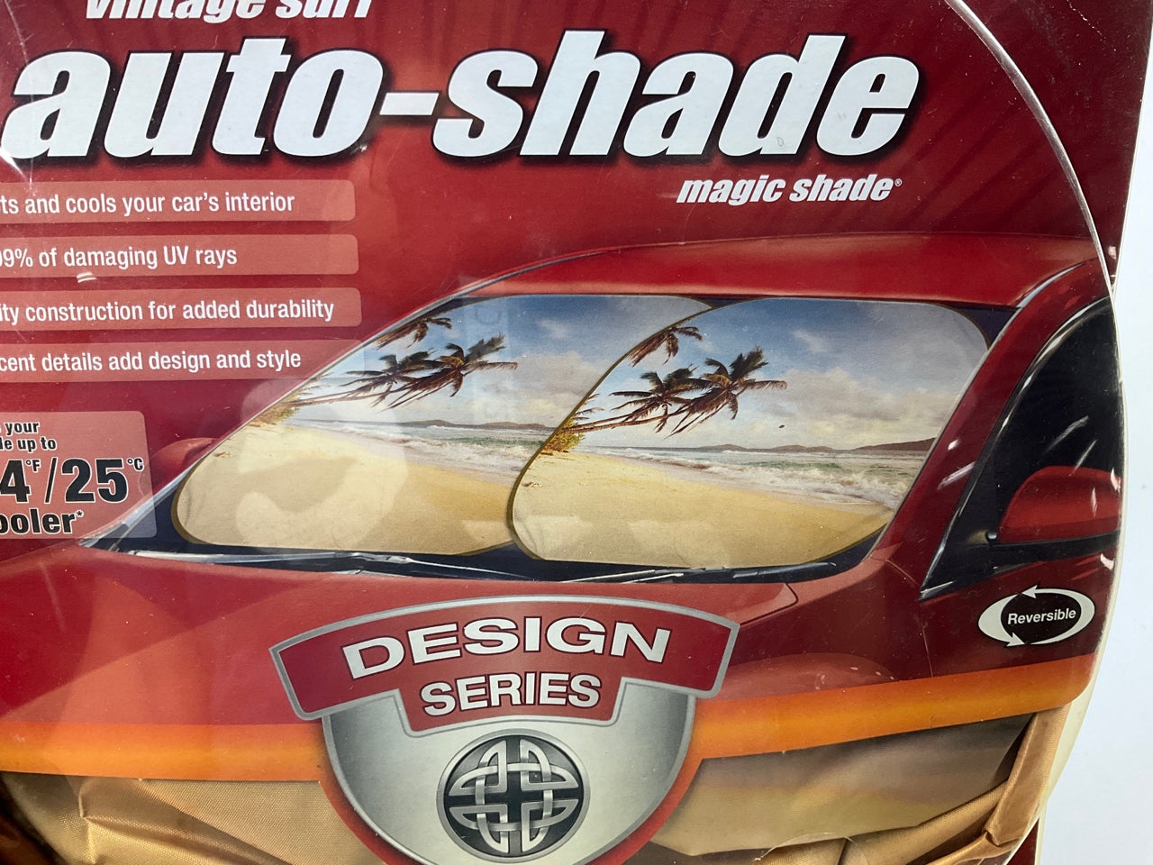 AE 804242 Sun Shade Design Series Vintage Surf Auto-Shade Magic Shade 25'' X 28''