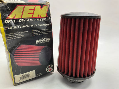 AEM 21-2038DK DryFlow Large Performance Air Filter 3'' Inlet, 8.125'' Tall