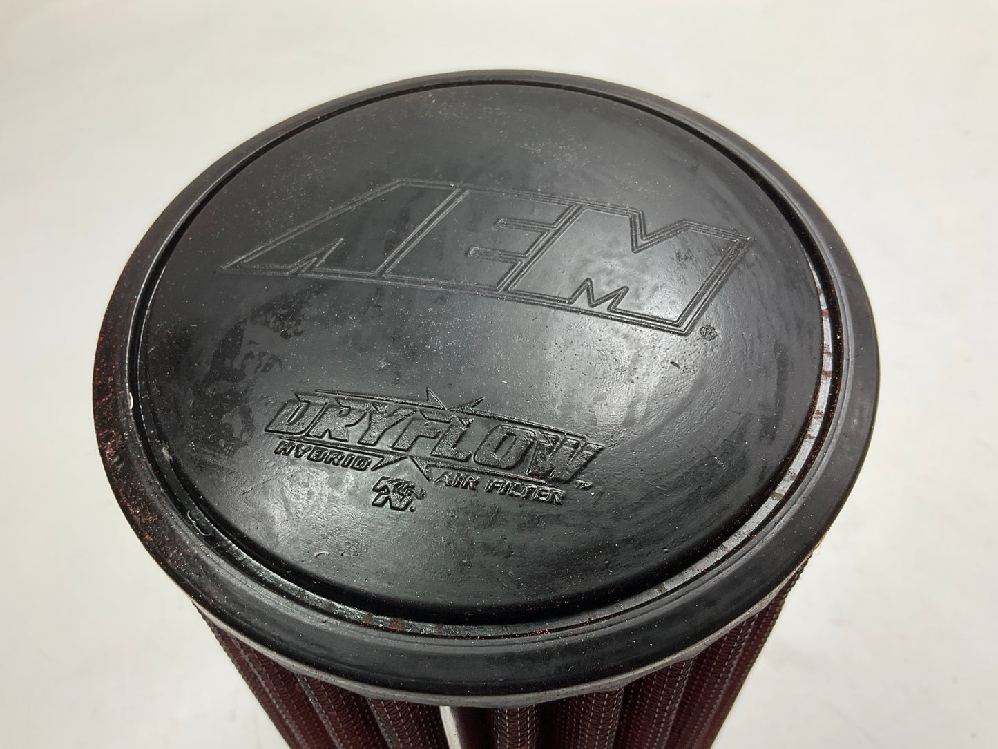 AEM 21-2038DK DryFlow Large Performance Air Filter 3'' Inlet, 8.125'' Tall