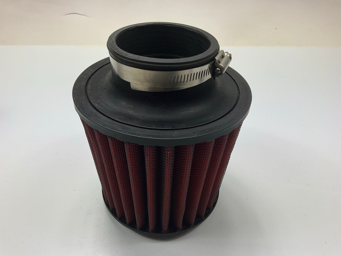 AEM 21-203D RED Universal DryFlow Clamp-On Air Filter 3'' Inlet, 5.125'' Tall