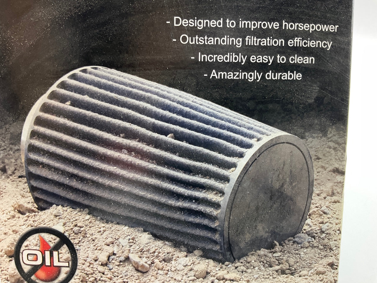 AEM 21-2059BF Dry Flow Performance Air Filter - 4'' Inlet, 9'' Tall