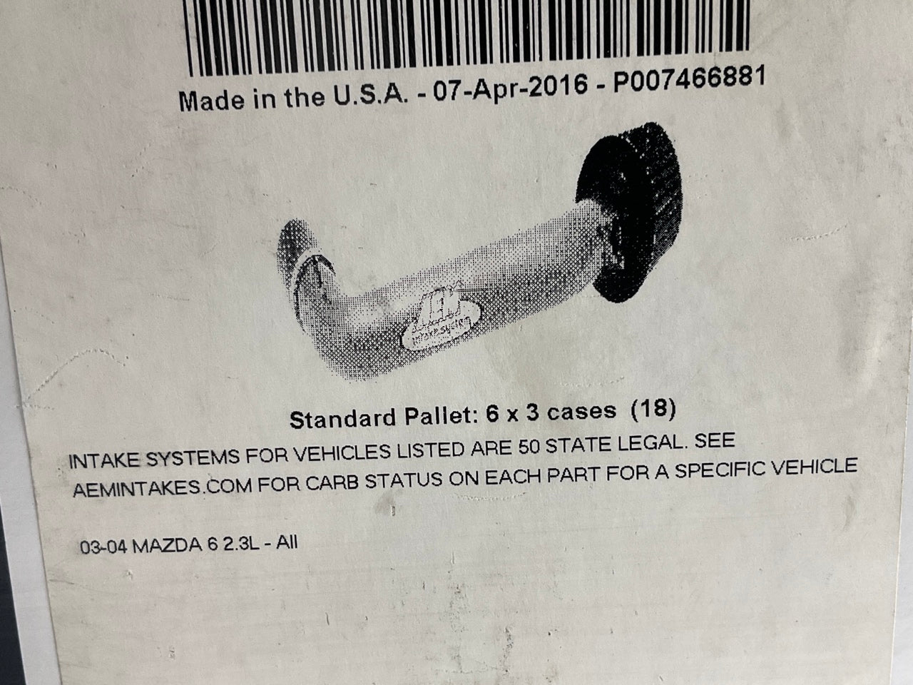 AEM 21-484C CAI Cold Air Intake System & Filter - 2003-04 Mazda 6 2.3L NON-TURBO