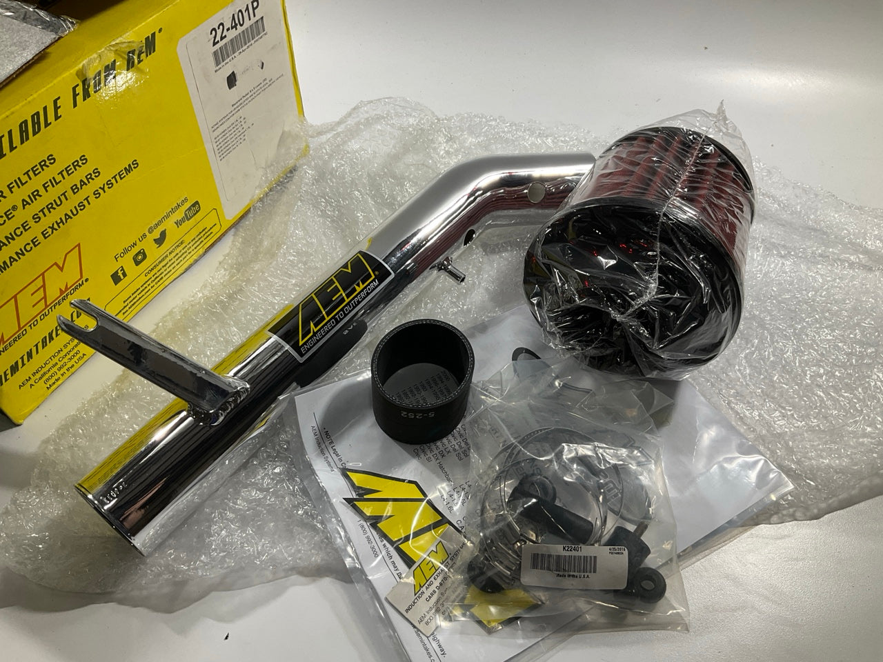 AEM 22-401P Performance Cold Air Intake System For 1992-00 Honda Civic 1.5L 1.6L