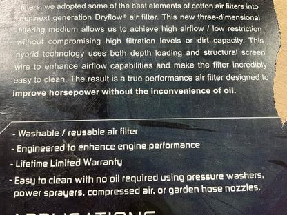 AEM 28-20304 Dryflow Air Filter For 2005-2016 Subaru 2.0L-2.5L H4