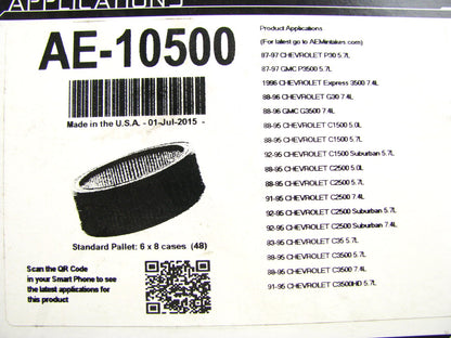 AEM High-flow Air Filter 1979-1995 Chevy Pickup C1500 C2500 Silverado 305 350 V8