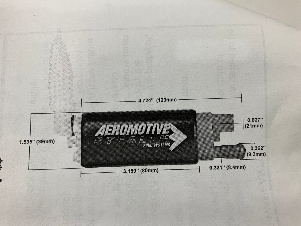 Aeromotive 11140 340 LPH Stealth Fuel Pump, Large Center Inlet, E85 Compatible