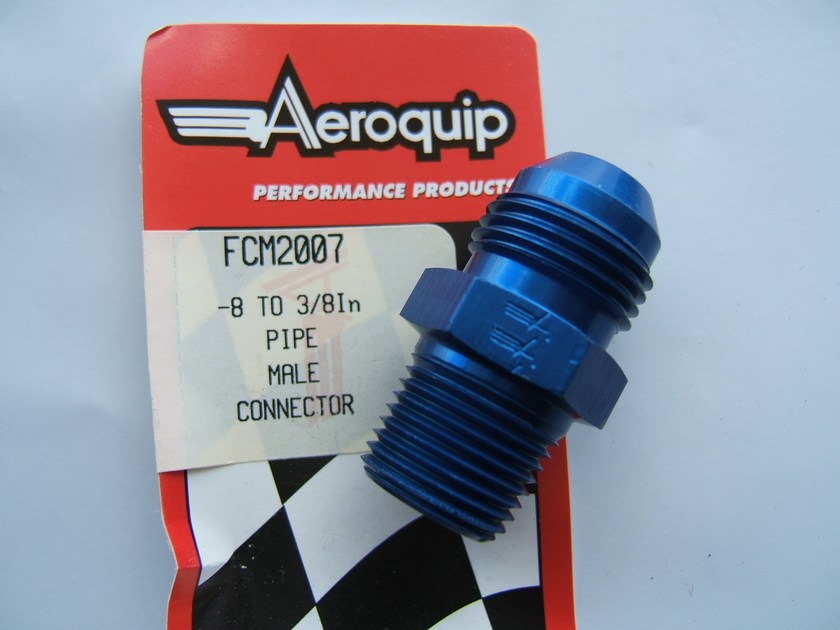 Aeroquip FCM2007  -8AN Straight To 3/8'' NPT Fitting Male Connector Adapter