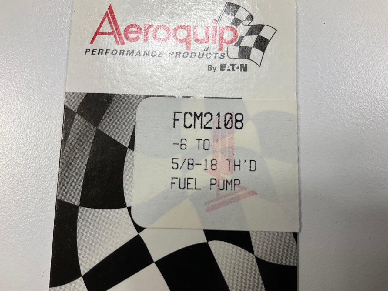 Aeroquip FCM2108 Fuel Pump Adapter Fitting, -6 AN To Inverted Flare 5/8''-18''