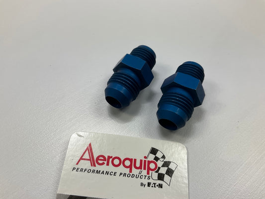 (2) Aeroquip FCM2111 Adapter Fitting Fuel Pump -6 AN To Inverted Flare 1/2-20