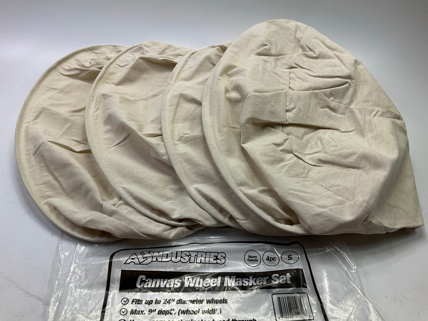 AES 30237 Canvas Wheel Cover Set Pair Protection Covers Up To 24'' Diameter Rims