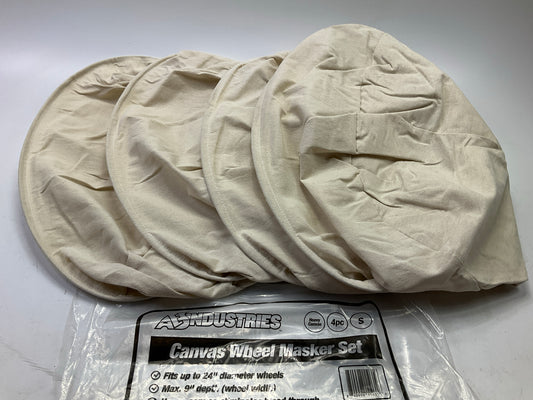 AES 30237 Canvas Wheel Cover Set Pair Protection Covers Up To 24'' Diameter Rims
