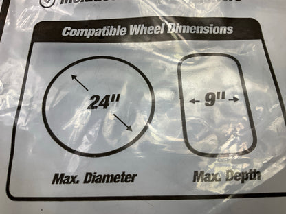 AES 30237 Canvas Wheel Cover Set Pair Protection Covers Up To 24'' Diameter Rims