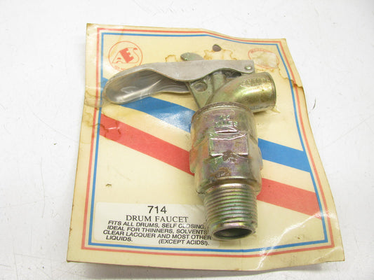 AES 714 Drum Faucet 3/4''  ½ NPT Male. Zinc Plated Inside And Outside