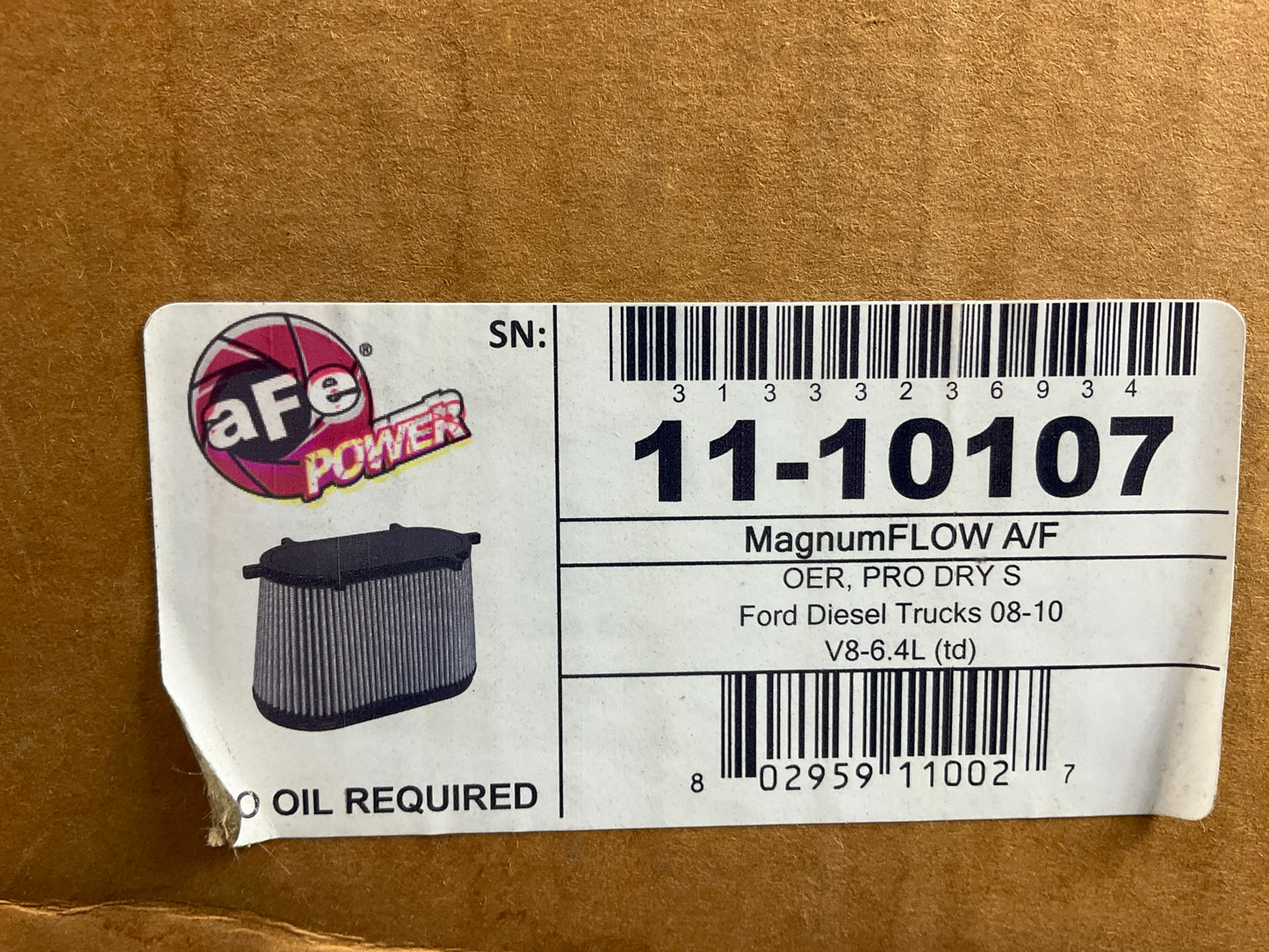 Afe Power 11-10107 Performance Air Filter - 2008-2010 Ford V8 6.4L DIESEL