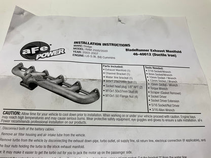 AFE 46-40012 Bladerunner Exhaust Manifold For 2003-2007 Dodge Ram 5.9L Cummins