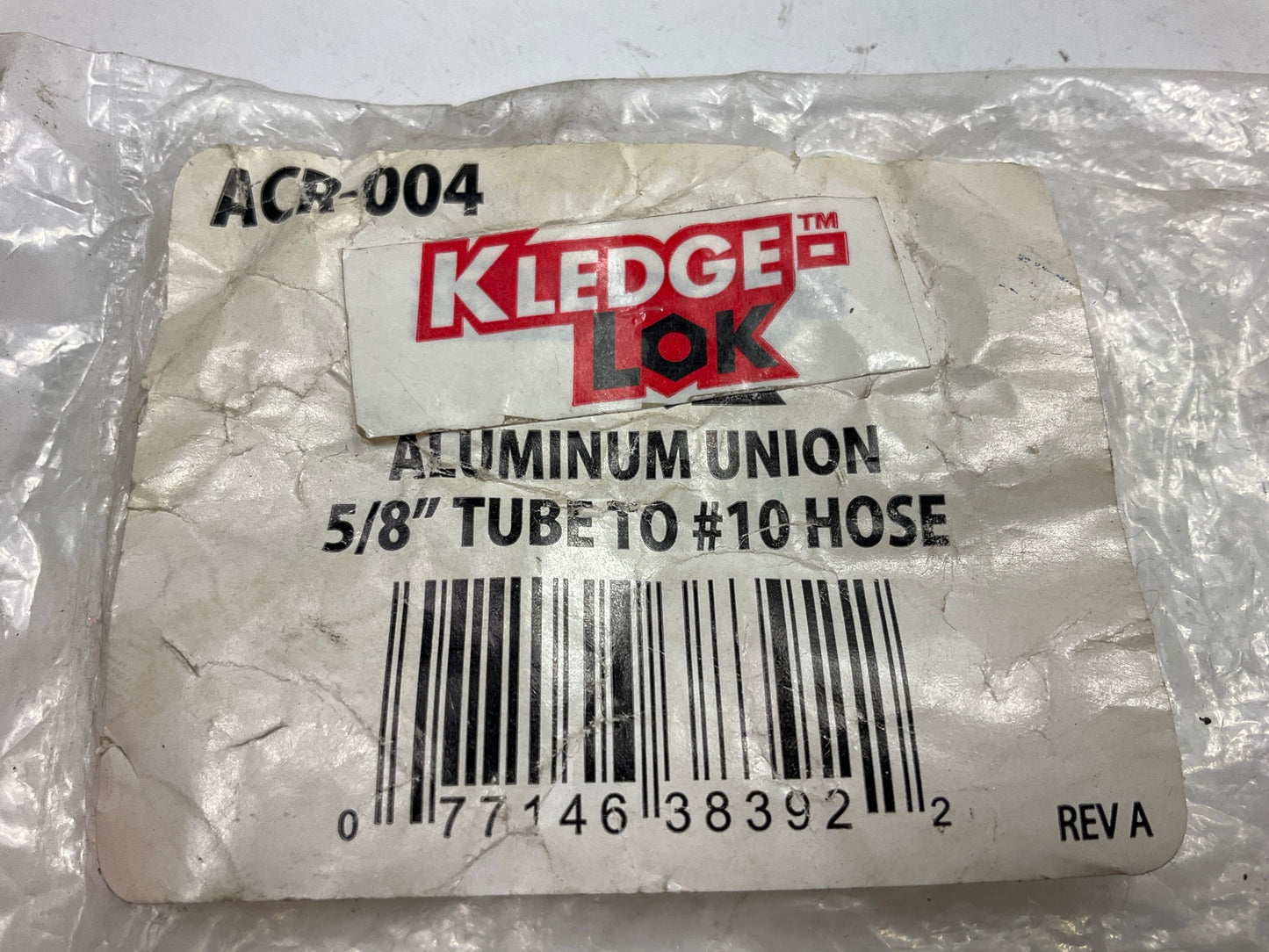 AGS ACR-004 Aluminum Union 5/8'' Tube To #10 Hose Size