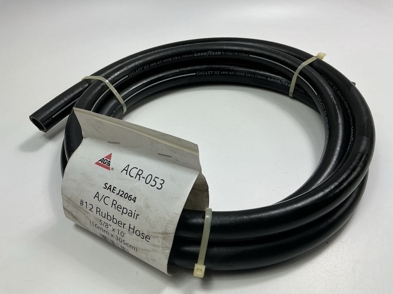 AGS ACR-053 #12 A/C Refrigerant Hose 5/8'' X 10' SAE J2064