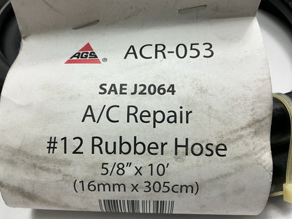 AGS ACR-053 #12 A/C Refrigerant Hose 5/8'' X 10' SAE J2064