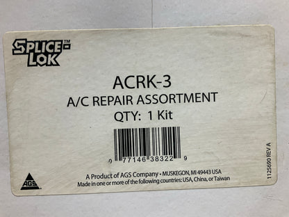 AGS ACRK3 Splice-Lok Replacement AC Tubing Repair System Assortment Kit