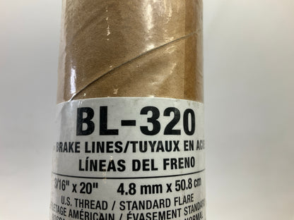 (10) GS BL-320 3/16'' X 20'' 4.8mm X 50.8cm U.S Thread / Standard Flare Brake Line