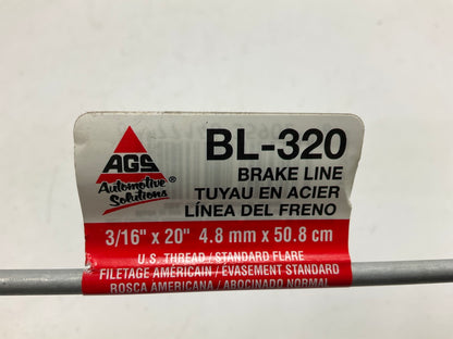AGS BL-320 Domestic Steel Brake Line, 3/16'' X 20''