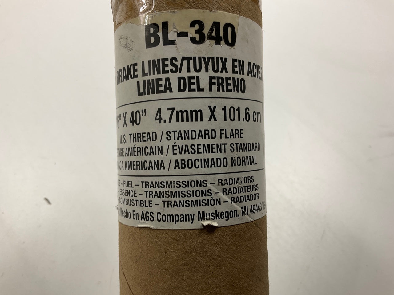 (5) AGS BL-340 Brake Lines, 3/16'' X 40'',  3/8 - 24 IN Threads