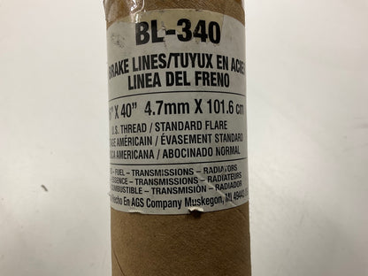 (5) AGS BL-340 Brake Lines, 3/16'' X 40'',  3/8 - 24 IN Threads