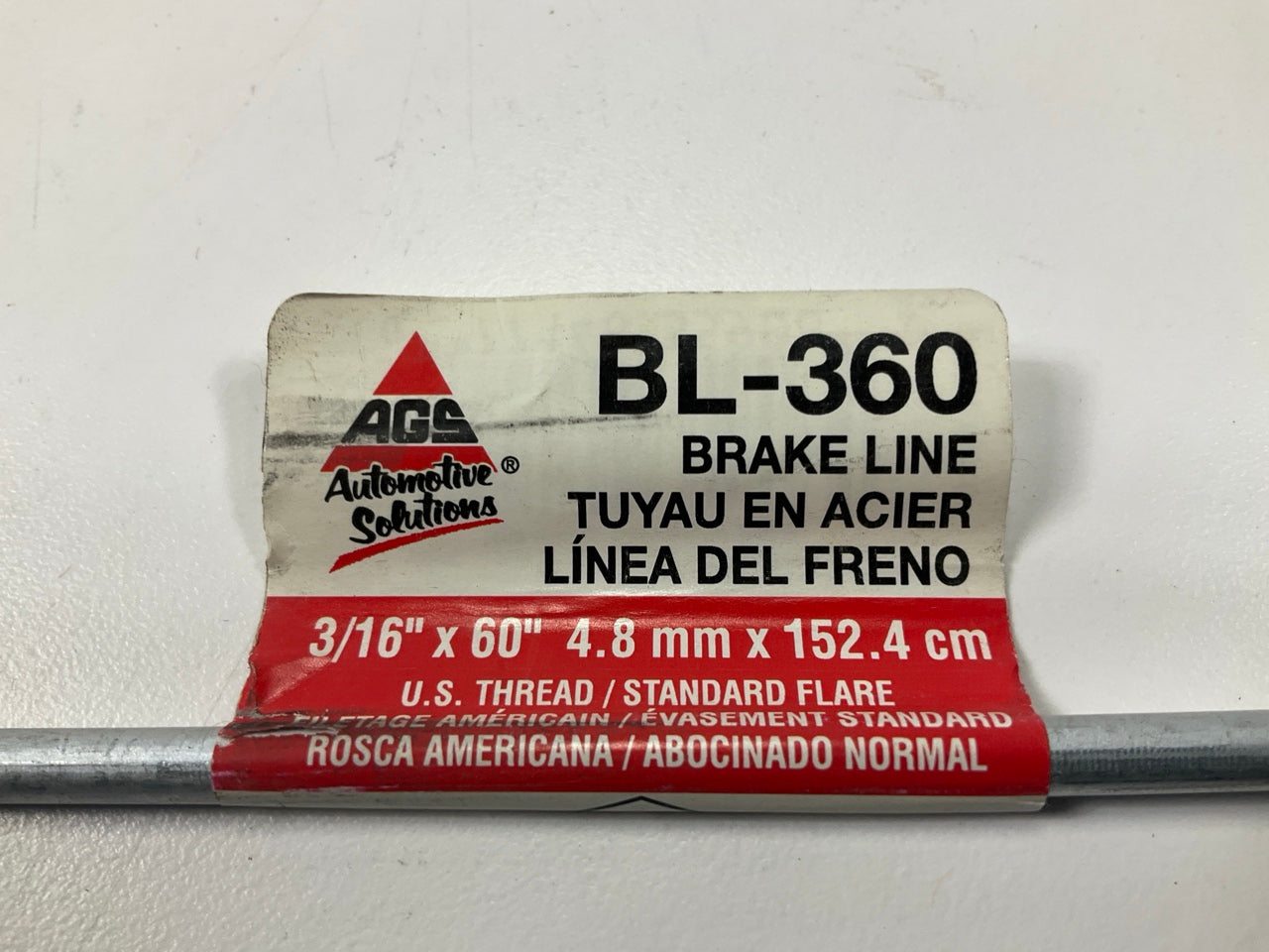 AGS BL-360 Universal Domestic Steel Brake Line, 3/16'' X 60''