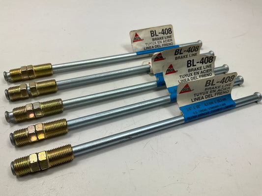 (5) AGS BL-408 Domestic Steel Brake Line, 1/4'' X 8''