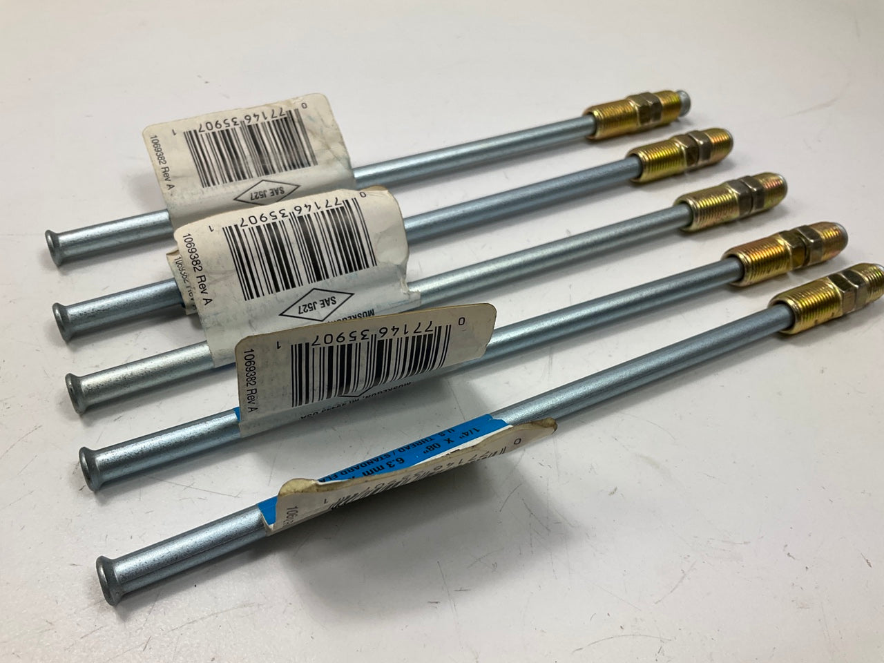 (5) AGS BL-408 Domestic Steel Brake Line, 1/4'' X 8''
