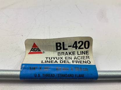 AGS BL-420 Universal Domestic Steel Brake Line, 1/4'' X 20''