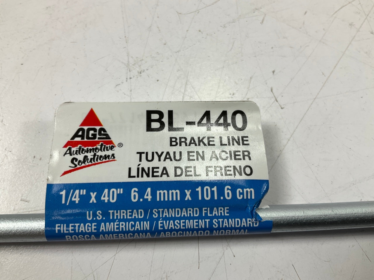 (10) AGS BL-440 Steel Brake Lines, 1/4'' X 40'',  7/16-24'' Fittings