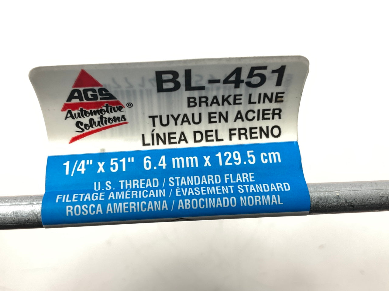 (10) AGS BL-451 Brake Lines -  1/4'' X 51'', US Thread, 7/16-24'' Fittings