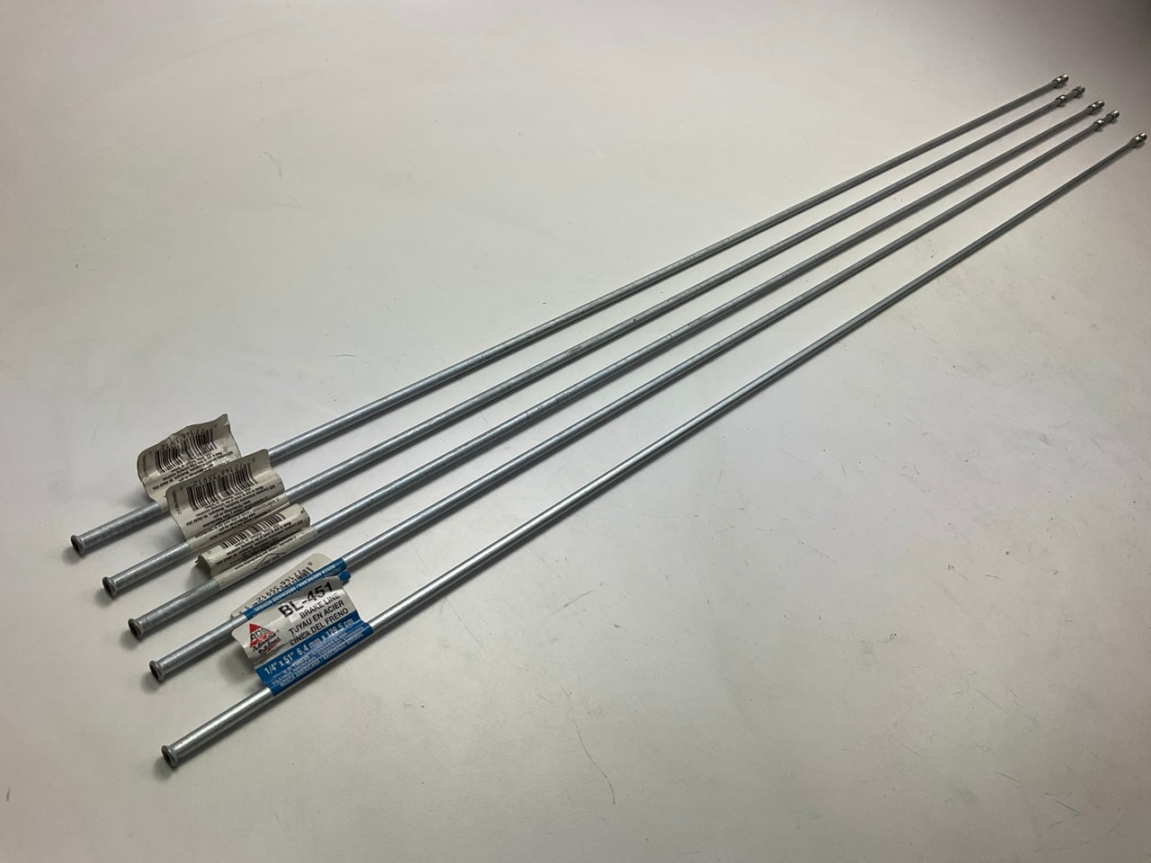 (5) AGS BL-451 Steel Brake Line 1/4'' X 51'' Long, 7/16-24 Thread Size