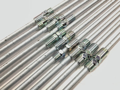 (10) AGS BL-472 Domestic Steel Brake Line, 1/4'' X 72'', 7/16 - 24 IN Thread Size