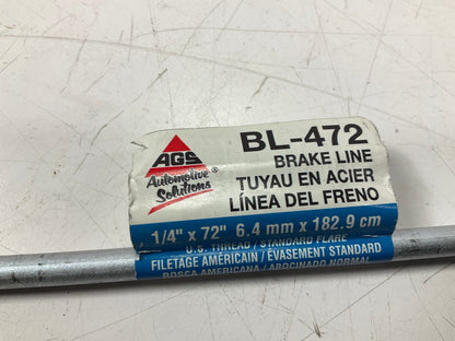 AGS BL-472 Domestic Steel Brake Line, 1/4'' X 72''