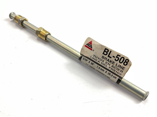 AGS BL-508 Steel Brake Line Assembly, Domestic Style, 5/16 X 8''