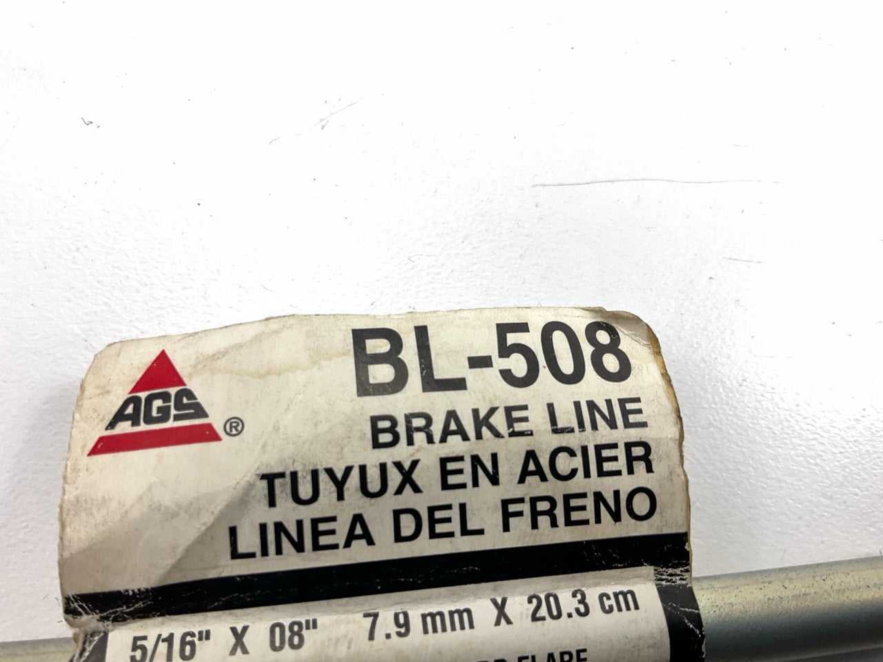 AGS BL-508 Steel Brake Line Assembly, Domestic Style, 5/16 X 8''