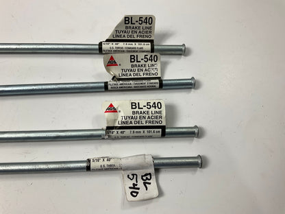 (4) AGS BL-540 Brake Lines, 5/16'' X 40'', 1/2-20'' US Thread Fittings
