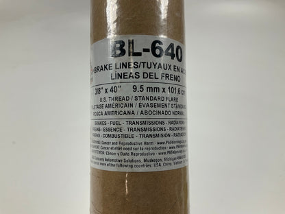 (3) AGS BL640 Copper Nickel Alloy Brake Line, 40'' Long, 3/8'' Diameter, Universal