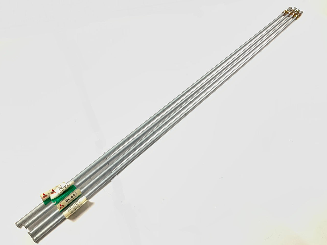 (4) AGS BL-651 Brake Lines - 3/8'' X 51'', 5/8-18 US Thread Fittings
