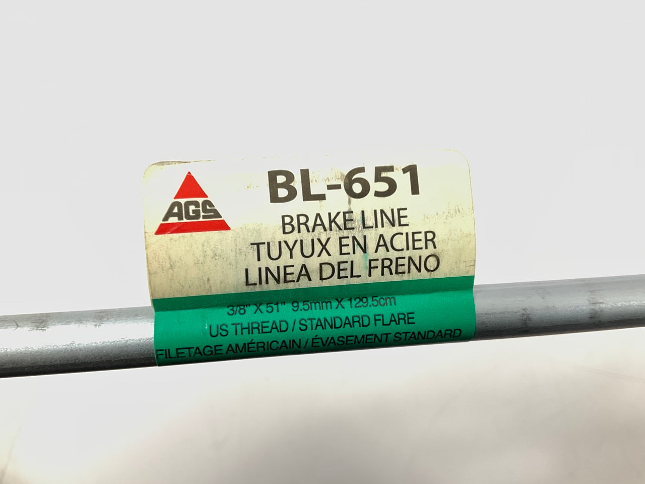 (4) AGS BL-651 Brake Lines - 3/8'' X 51'', 5/8-18 US Thread Fittings